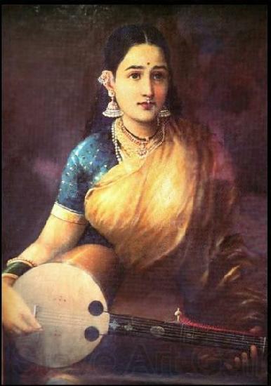 Raja Ravi Varma Lady with Swarbat Spain oil painting art